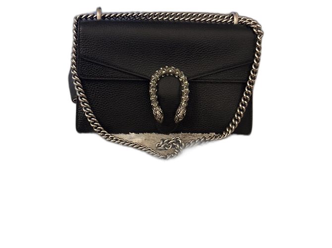 Borsa Gucci Dionysus in pelle nera Nero