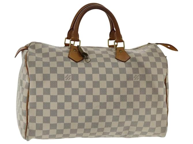 LOUIS VUITTON Damier Azur Speedy 35 Hand Bag N41535 LV Auth 94459  ref.1757467