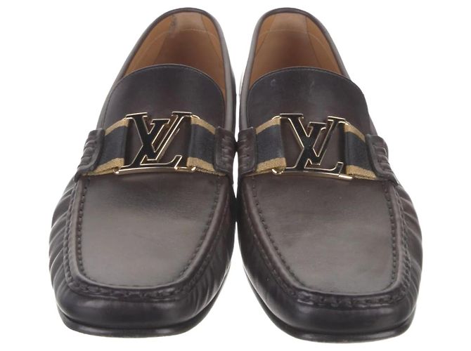 Mocassini in pelle marrone Louis Vuitton molto eleganti Marrone scuro