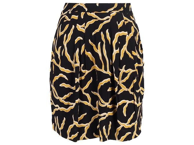 Ba&sh Clemy Printed Mini Skirt in Black Viscose