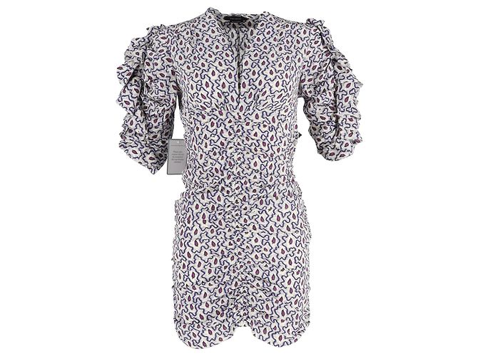 Abito mini stampato paisley di Isabel Marant in seta multicolore