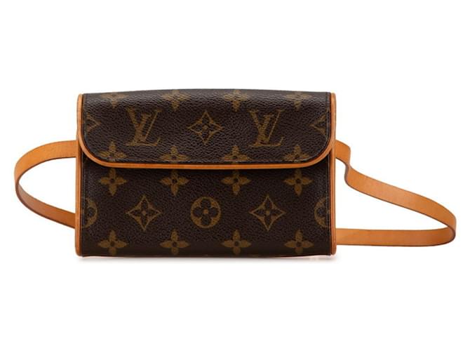 Louis Vuitton Monogram Pochette Florentine Body Bag Brown Patent leather  ref.1760062