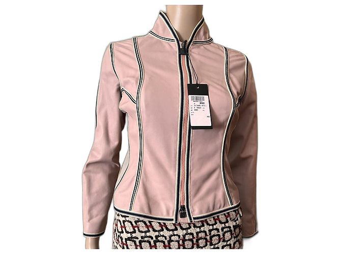 Chanel Leather Biker Jacket Size 40IT Multiple colors
