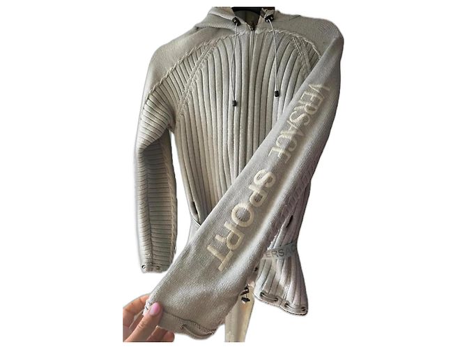 Versace Pull en laine gris M