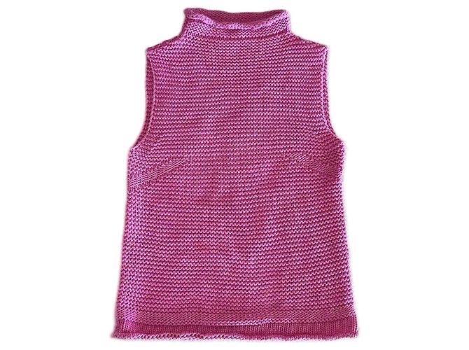 Jersey sin mangas de algodón rosa Adolfo Dominguez talla 34-36