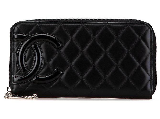 Cambon CHANEL Purses, wallets & cases T.  Leather Black