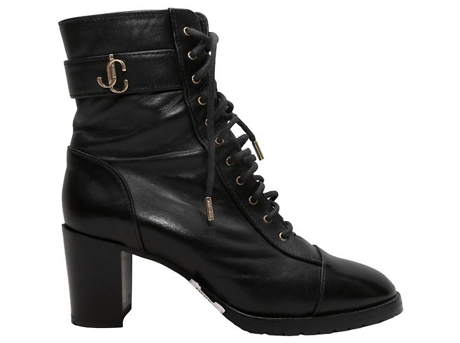 Botines JIMMY CHOO T.EU 37 Cuero Negro