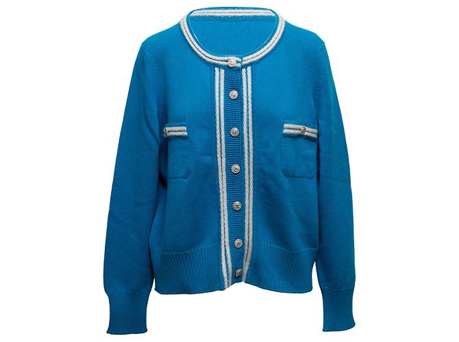 CHANEL Strickwaren T.FR 50 Kaschmir Blau