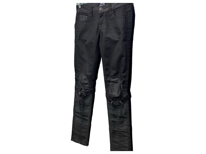 Jean Paul Gaultier Vaqueros de denim negro M