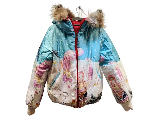 Reversible silk down jacket Tsumori Chisato Red Multiple