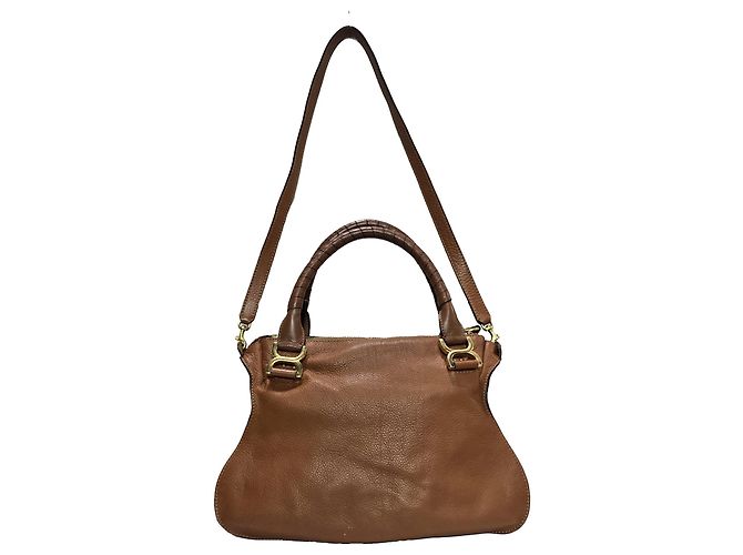 Bolsa Chloé Medium Marcie em couro de bezerro granulado marrom Vermelho