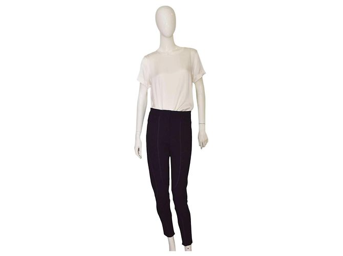 Fendi Leggings aus schwarzer Viskose mit Paneel-Design