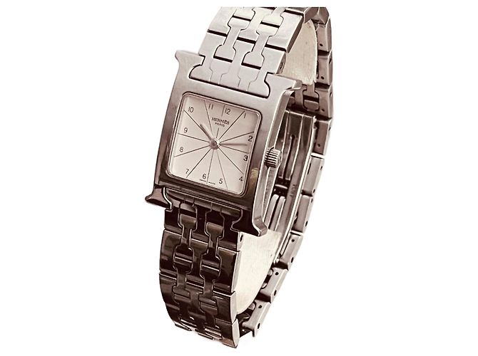 Reloj Hermès Heures H PM de acero Plata