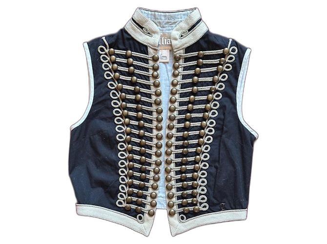 Gilet en coton noir Galliano