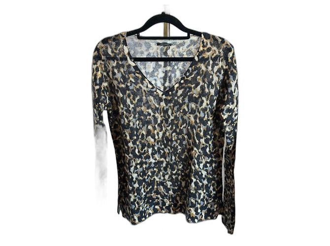 Pull Ikks Imprimé Léopard en Mohair et Laine