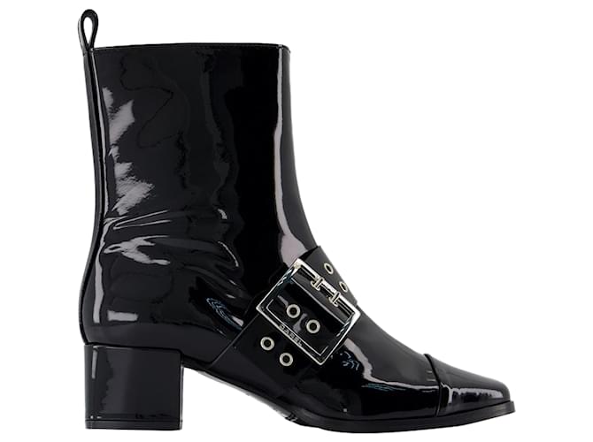 Autre Marque Rock Boots - Carel - Leather - Black Pony-style calfskin  ref.1766604