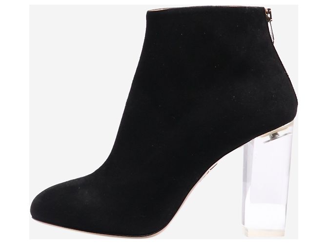 Charlotte Olympia Bottine en daim noir - taille EU 41