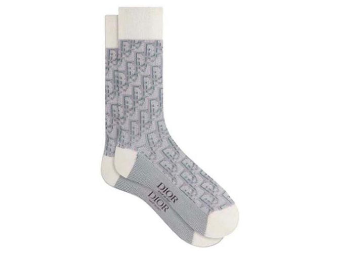 Calze Dior Oblique Grigie e Lilla Bianco
