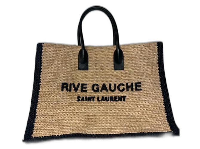Cabas Rive Gauche Saint Laurent Rive Gauche Tragetasche Stroh