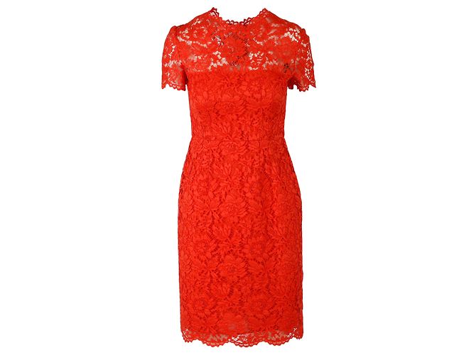 Valentino Garavani Valentino Spitzen-Midi-Kleid - 10er Jahre