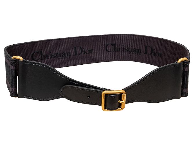 Christian Dior Wide Canvas Belt - '20s Black