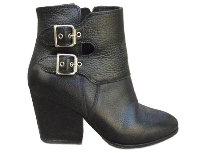 Botines de cuero negro The Kooples