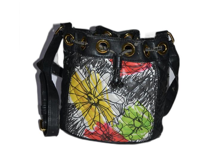 Borsa a secchiello Moschino in pelle fantasia Multicolore