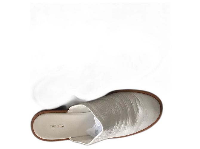 The Row Teatime Mules White Leather 37