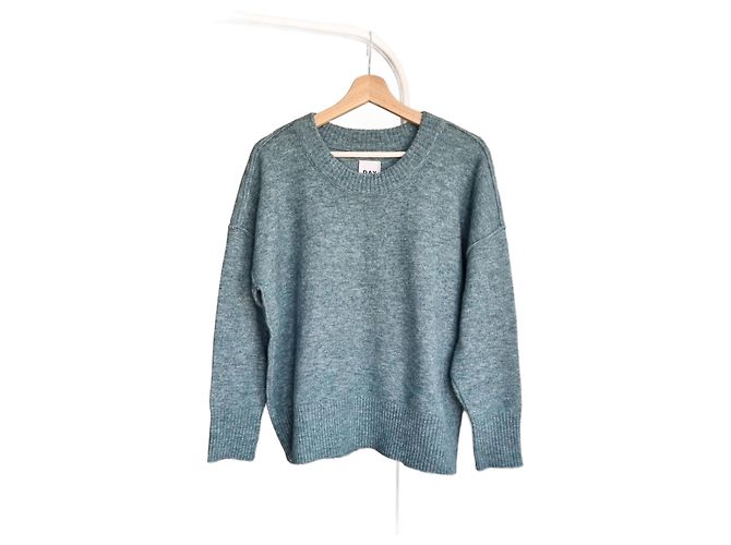 Day Birger & Mikkelsen Türkisfarbener Wollmischpullover von DAY Birger et Mikkelsen Hellblau