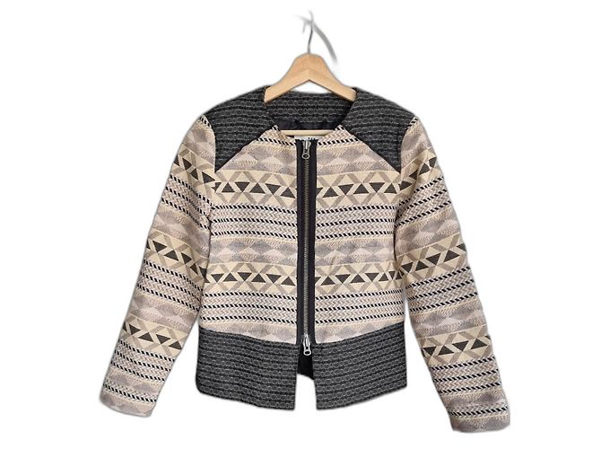 Day Birger & Mikkelsen Blazer de mezcla de algodón DAY Birger et Mikkelsen Multicolor Gris Crudo
