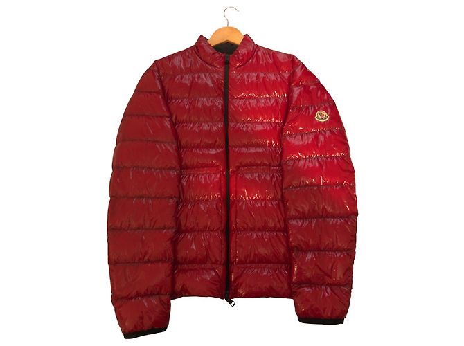 Moncler Jacket Men Red Agar Jacket Size 3 Size L No Defects Moncler Puffer
