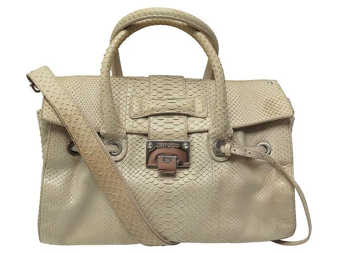 JIMMY CHOO ROSALIE HANDTASCHE AUS PYTHONLEDER Roh