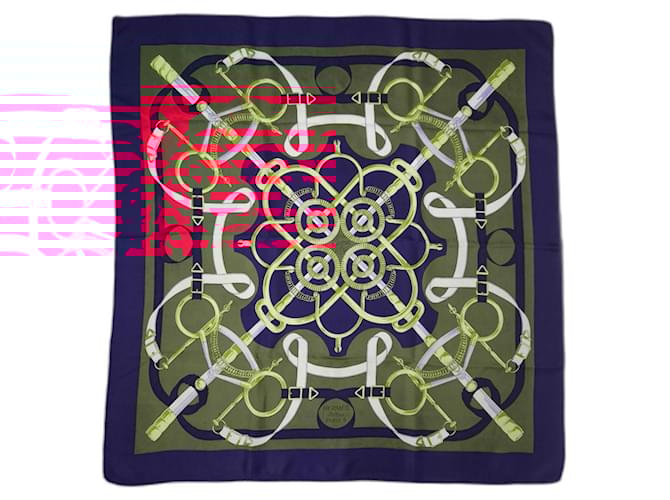 Foulard Hermès classique Eperon d'Or Soie Rouge  ref.1769317