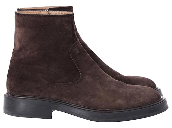 Tod's Almond-Toe Ankle Boots in Brown Suede  ref.1769961