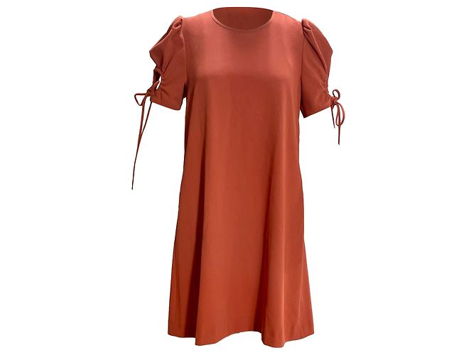 Abito con maniche legate See By Chloé in poliestere rosso