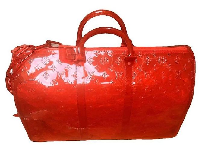 Abbesses Bolsa Louis Vuitton keepall 50 edição limitada Vermelho