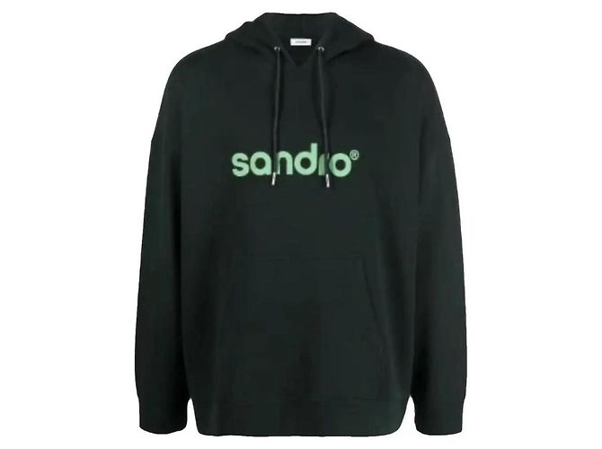 Sandro Sweatshirt Grün Baumwolle XL