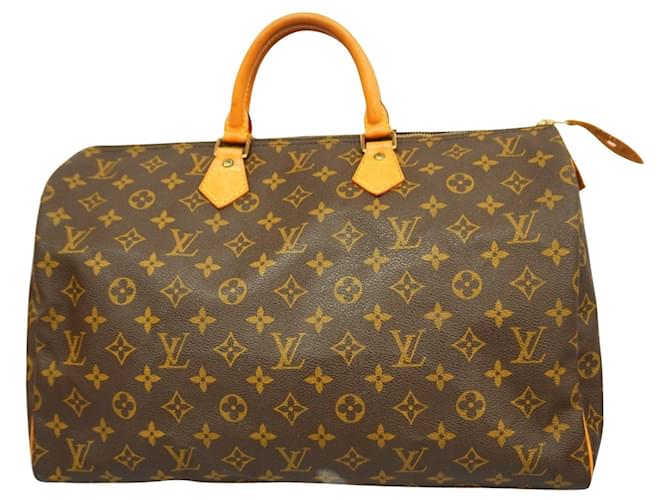 Louis Vuitton Speedy 40 Brown Cloth  ref.1771219