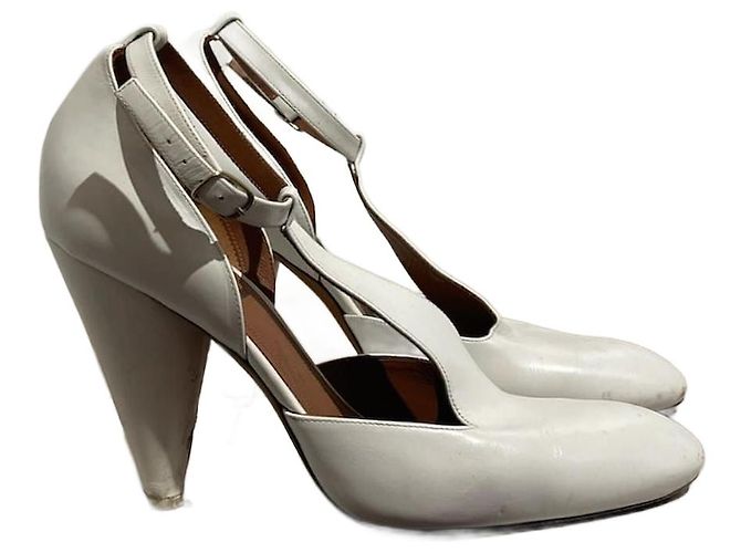Céline CELINE Absätze T.EU 37 Leder Weiß