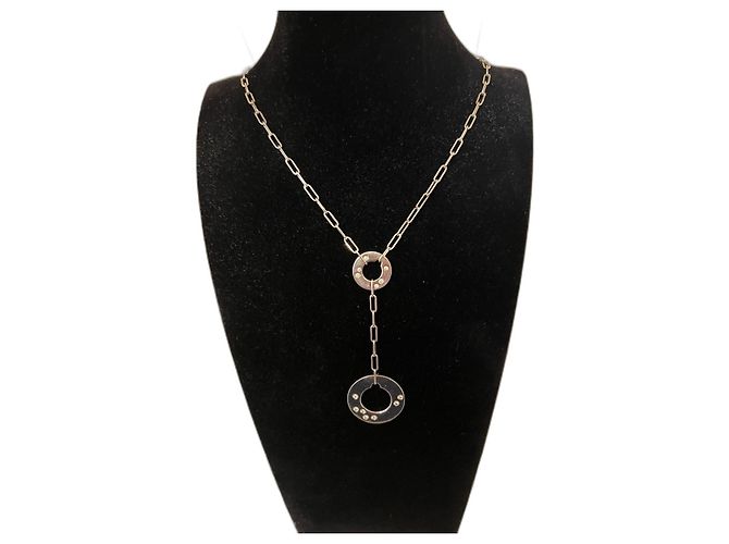 Collar Dinh Van Target en oro blanco y diamantes Plata