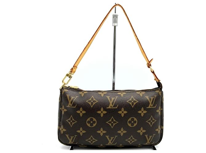 Pochete Acessórios Louis Vuitton Marrom Couro envernizado  ref.1772421