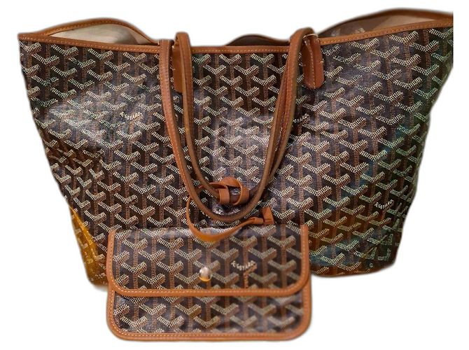 Saint Louis Bolsa de mão Goyard St.Louis PM Bege de tecido