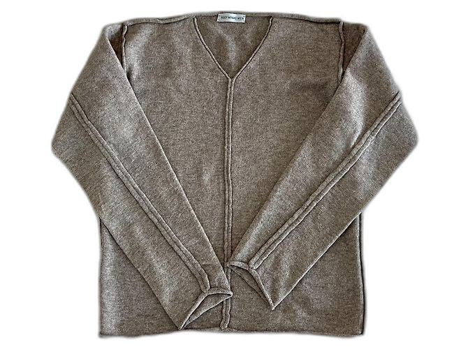 100% Wolle beige taupe meliert T. S Issey Miyake Men