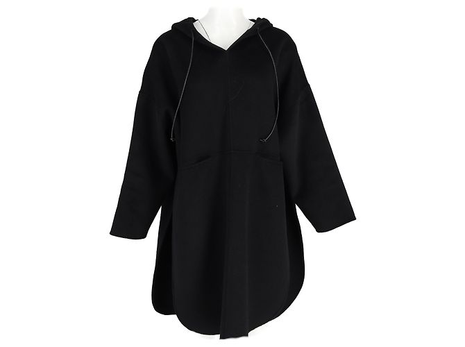 Totême Pullover Coat in Black Cashmere