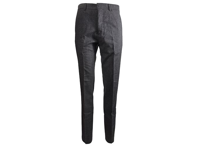 Ami Slim-Fit Trousers in Grey Wool