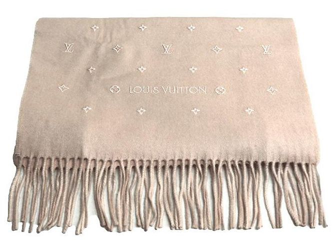 Cachecol de seda e caxemira Louis Vuitton LV Stellar M78205 Rosa