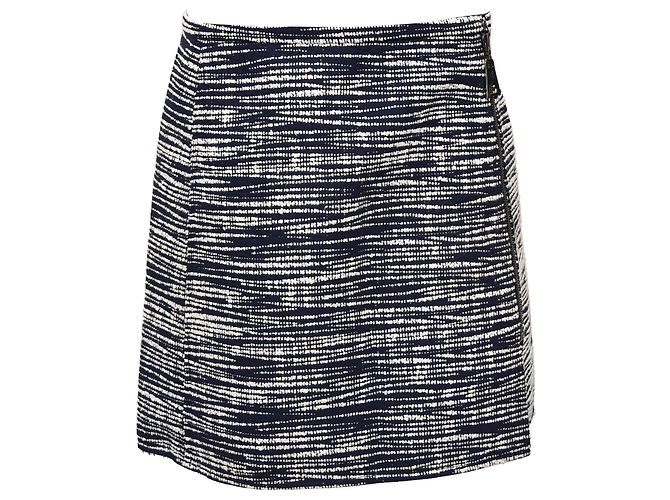 Gonna A-Line mini con zip stampata Louis Vuitton in lana multicolore