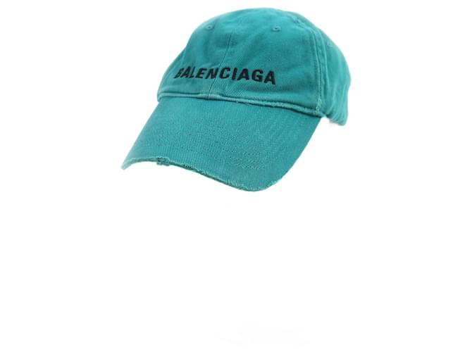 Boné de algodão bordado com logo Balenciaga verde L  ref.1773132