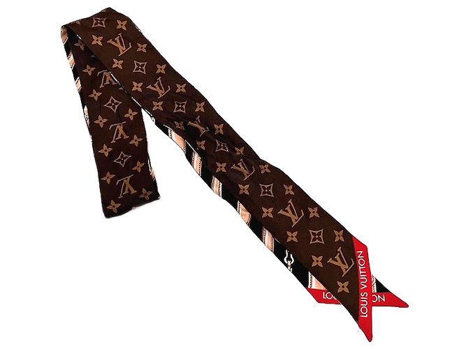 Louis Vuitton Silk Bando BB Scarf M77325 Brown