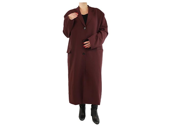 Autre Marque Abrigo duster burdeos - talla UK 16 Roja